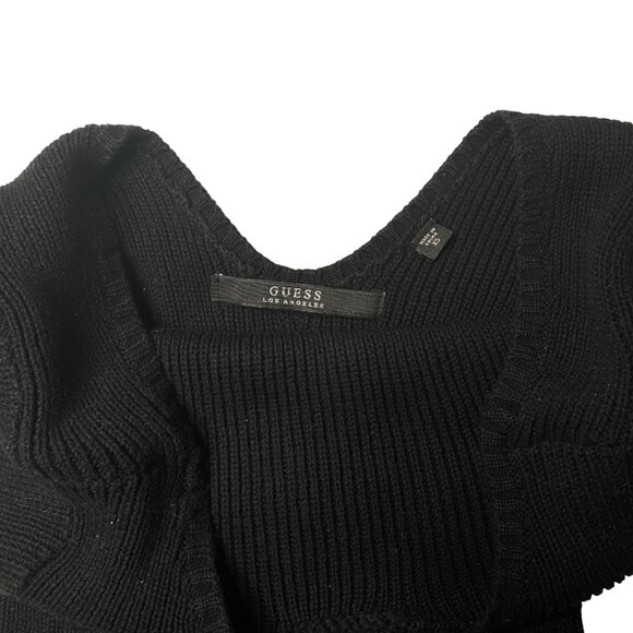 Guess Women's Black  Half Sleeve Peplum Top, size Extra Small - Picture 4 of 11